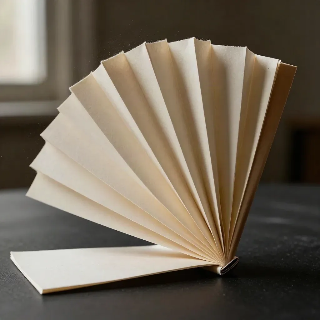 Cream blank sleeve wraps fanned around a folded carton on a matte-black surface in dramatic studio light